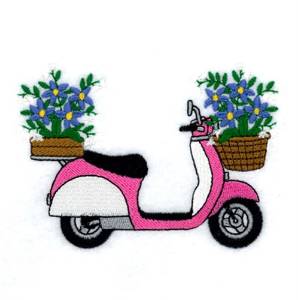 Picture of Blooming Moped Machine Embroidery Design