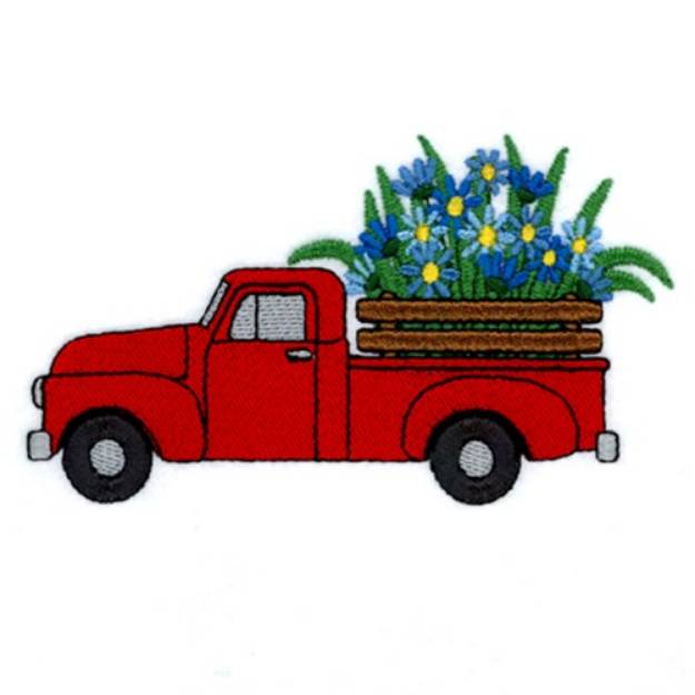 Picture of Blooming Truck Machine Embroidery Design
