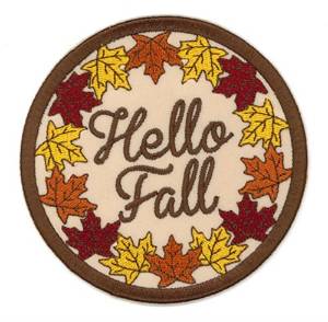 Picture of Hello Fall Coaster Machine Embroidery Design