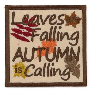 Picture of Leaves Are Falling Coaster Machine Embroidery Design