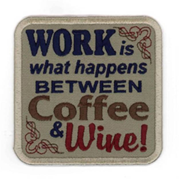 Picture of Work Happens Coaster Machine Embroidery Design