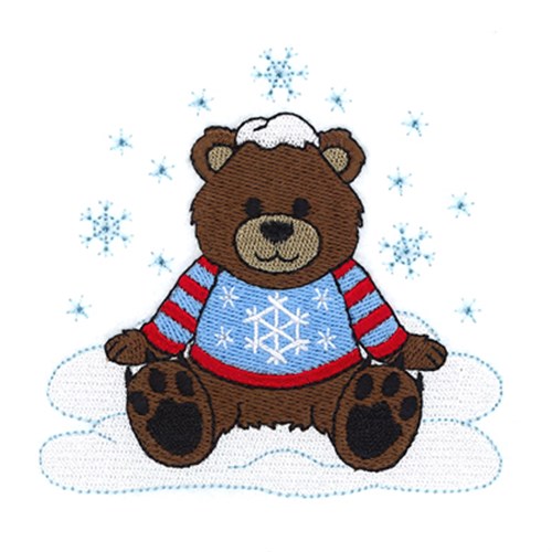 Christmas Teddy Bear Machine Embroidery Design