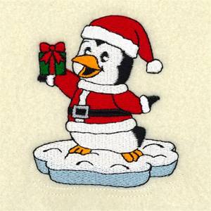 Picture of Christmas Santa Penguin Machine Embroidery Design