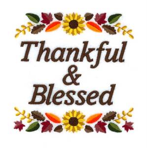 Picture of Thankful And Blessed Machine Embroidery Design