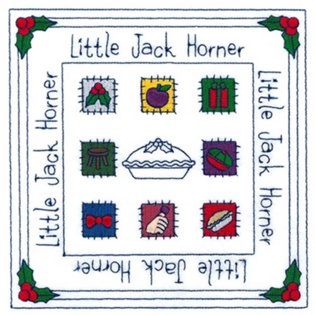 Picture of Little Jack Horner Front Cover Machine Embroidery Design