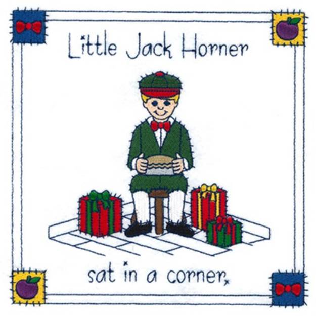 Picture of Little Jack Horner Square Machine Embroidery Design