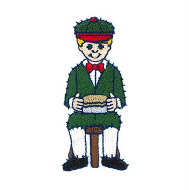 Picture of Little Jack Horner With Pie Machine Embroidery Design