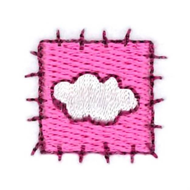 Picture of Little Miss Muffet Cloud Patch Machine Embroidery Design