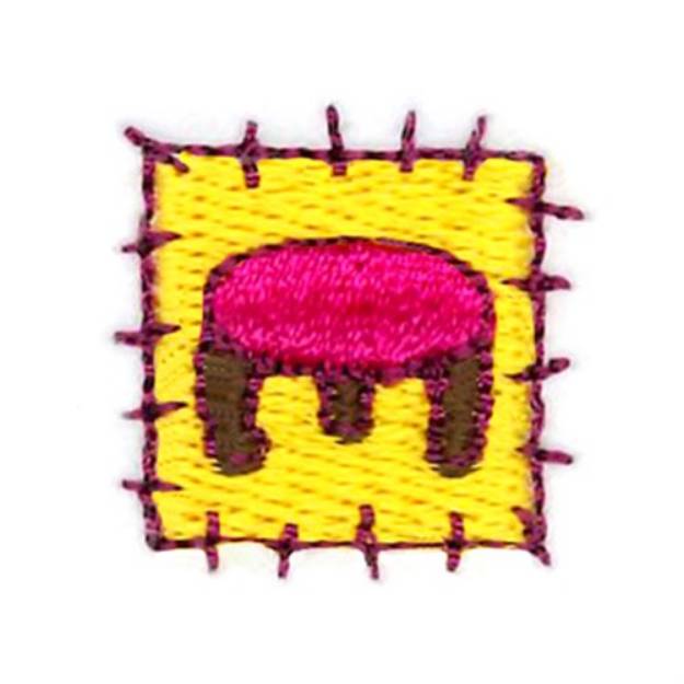 Picture of Little Miss Muffet Tuffet Patch Machine Embroidery Design