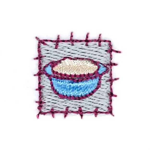 Picture of Little Miss Muffet Curds Patch Machine Embroidery Design