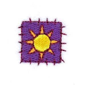Picture of Little Miss Muffet Sun Patch Machine Embroidery Design