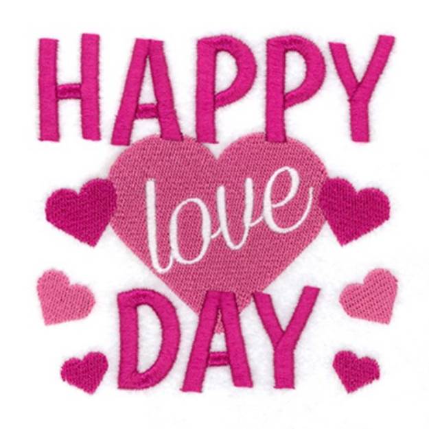 Picture of Happy Love Day Machine Embroidery Design