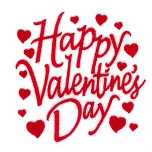 Picture of Happy Valentines Day Machine Embroidery Design