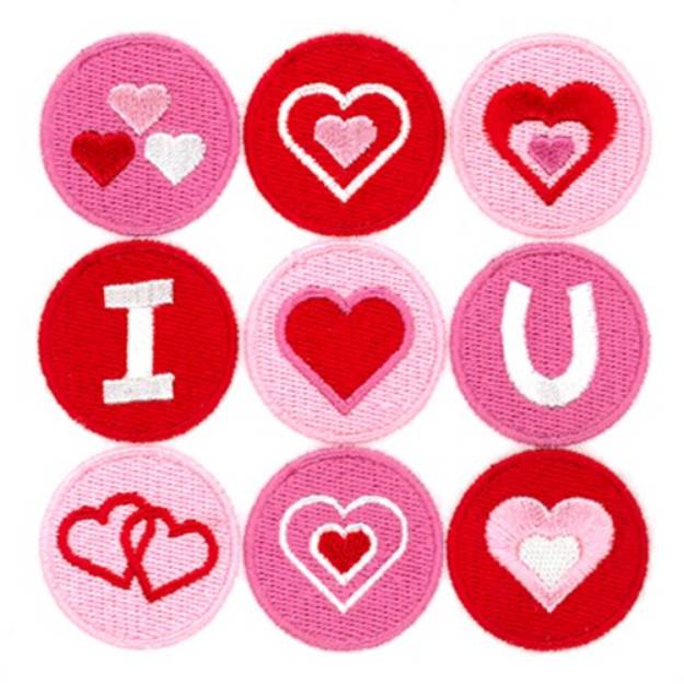 Picture of I Heart U Machine Embroidery Design