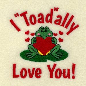 Picture of Toadally Love You Machine Embroidery Design