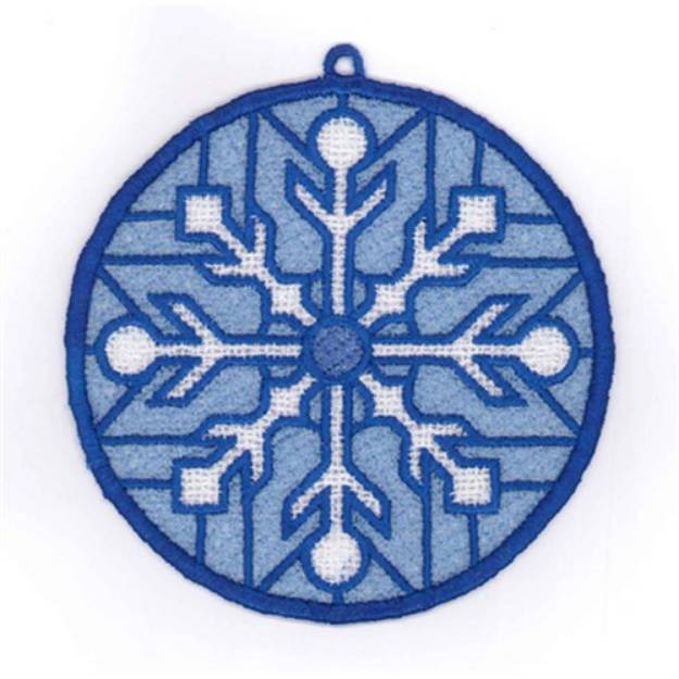 Picture of FSL Snowflake Sun Catcher Machine Embroidery Design
