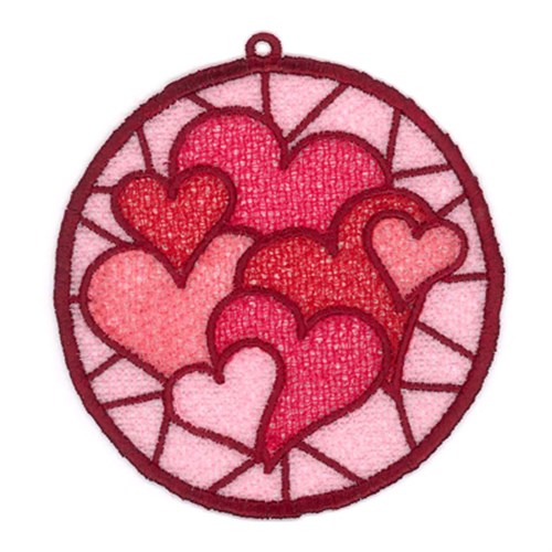 FSL Valentine Sun Catcher Machine Embroidery Design