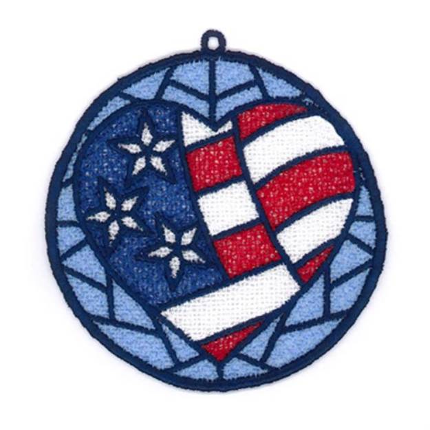 Picture of FSL Independence Day Sun Catcher Machine Embroidery Design