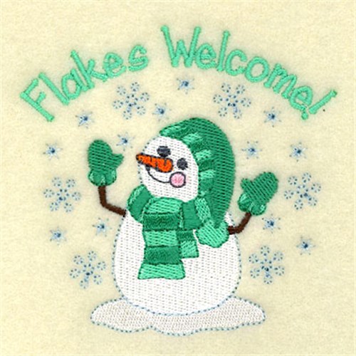 Flakes Welcome! Machine Embroidery Design