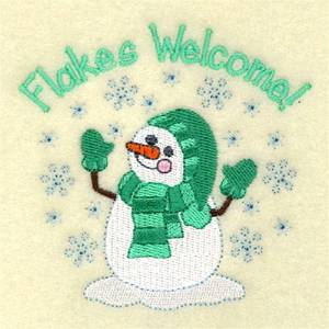 Picture of Flakes Welcome! Machine Embroidery Design
