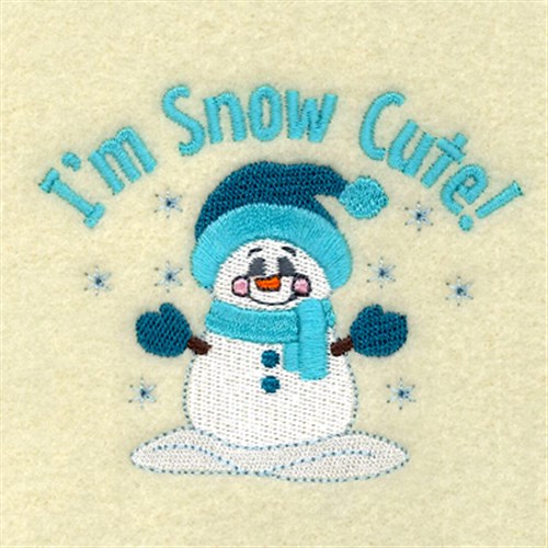 Im Snow Cute! Machine Embroidery Design