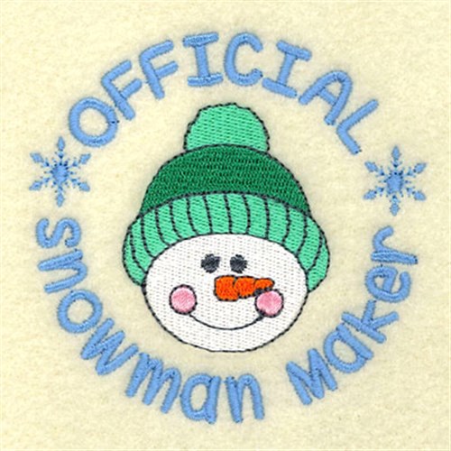 Official Snowman Maker Machine Embroidery Design
