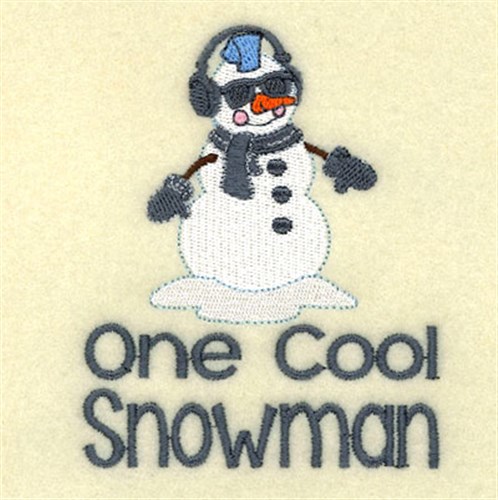 One Cool Snowman Machine Embroidery Design