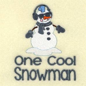 Picture of One Cool Snowman Machine Embroidery Design