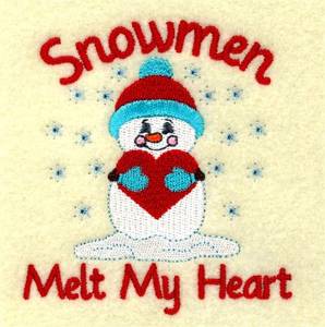 Picture of Snowmen Melt My Heart Machine Embroidery Design
