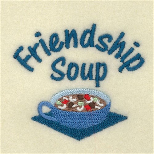 Friendship Soup Label Machine Embroidery Design