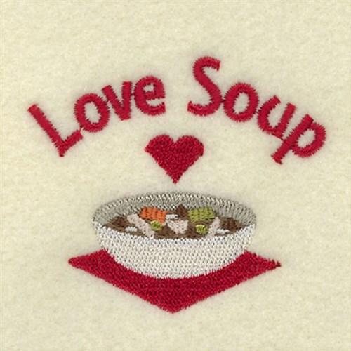 Love Soup Label Machine Embroidery Design