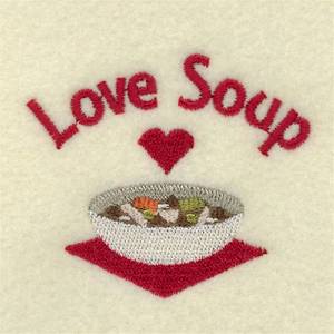 Picture of Love Soup Label Machine Embroidery Design