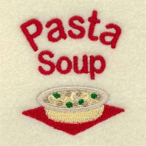 Picture of Pasta Soup Label Machine Embroidery Design