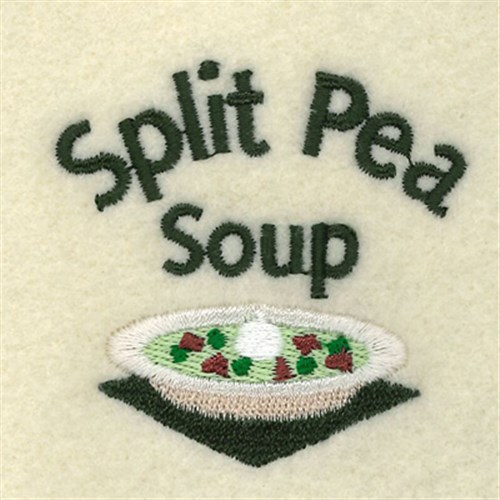 Split Pea Soup Label Machine Embroidery Design