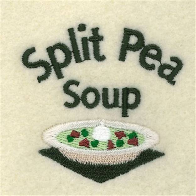 Picture of Split Pea Soup Label Machine Embroidery Design