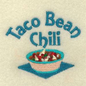Picture of Taco Bean Chili Label Machine Embroidery Design