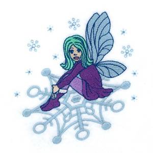 Picture of Winter Snowflake Fairy Machine Embroidery Design