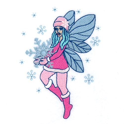 Pretty Winter Fairy Machine Embroidery Design