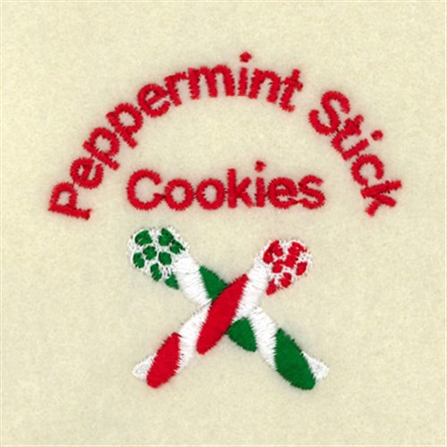Peppermint Stick Cookies Machine Embroidery Design