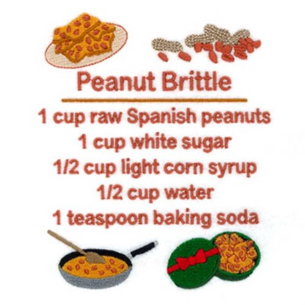 Picture of Peanut Brittle Recipes Machine Embroidery Design