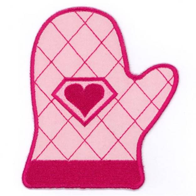 Picture of Oven Mitt Applique Towel Top Machine Embroidery Design
