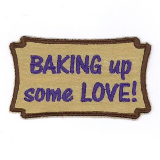 Picture of Baking Love Towel Applique Machine Embroidery Design
