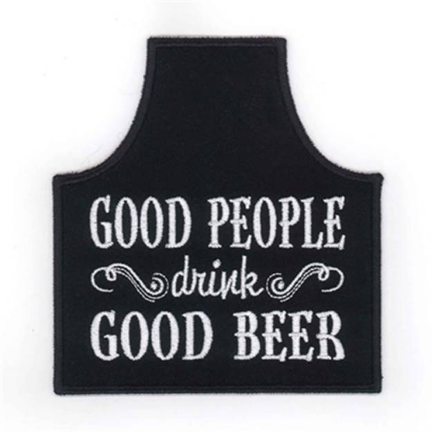 Picture of Good People drink Good Beer Apron Machine Embroidery Design