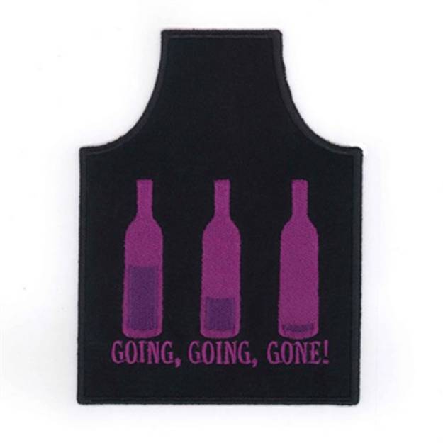 Picture of Going, Going, Gone! Apron Machine Embroidery Design
