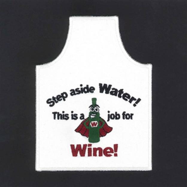 Picture of Job for Wine! Apron Machine Embroidery Design