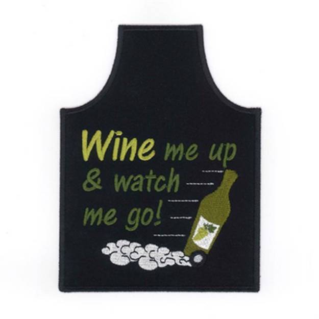 Picture of Wine me up Apron Machine Embroidery Design