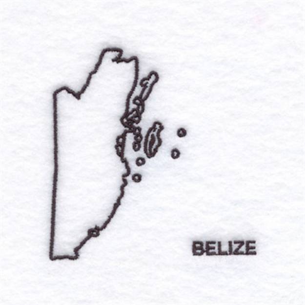 Picture of Country of Belize Machine Embroidery Design