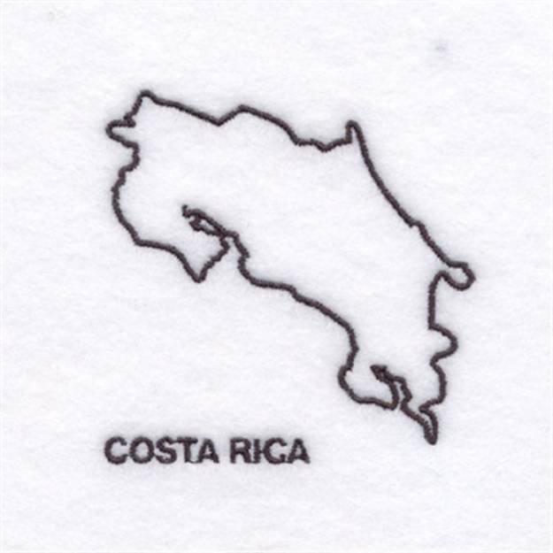 Picture of Country of Costa Rica Machine Embroidery Design
