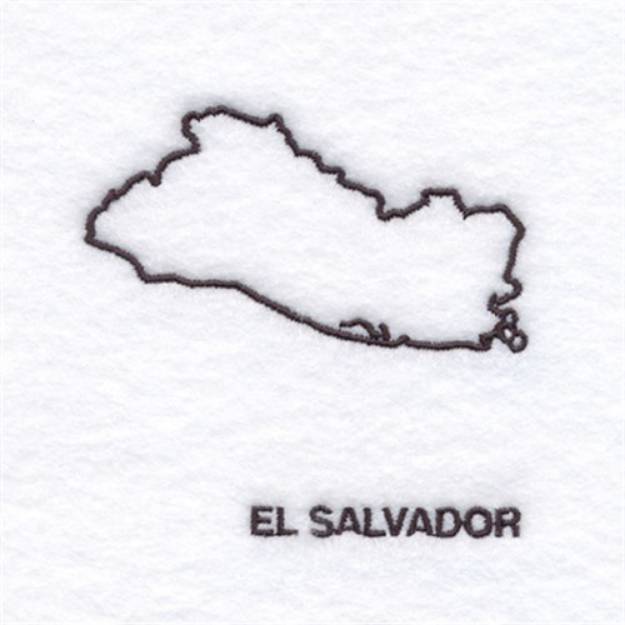 Picture of Country of El Salvador Machine Embroidery Design