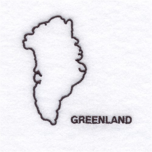 Country of Greenland Machine Embroidery Design